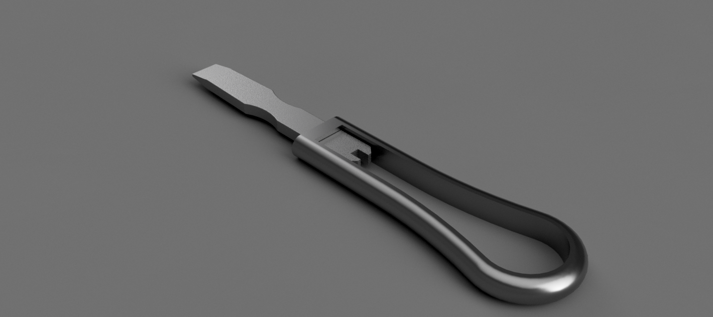 Improvement in Screwdriver, Patent #100,757 - 3D Printed Replica