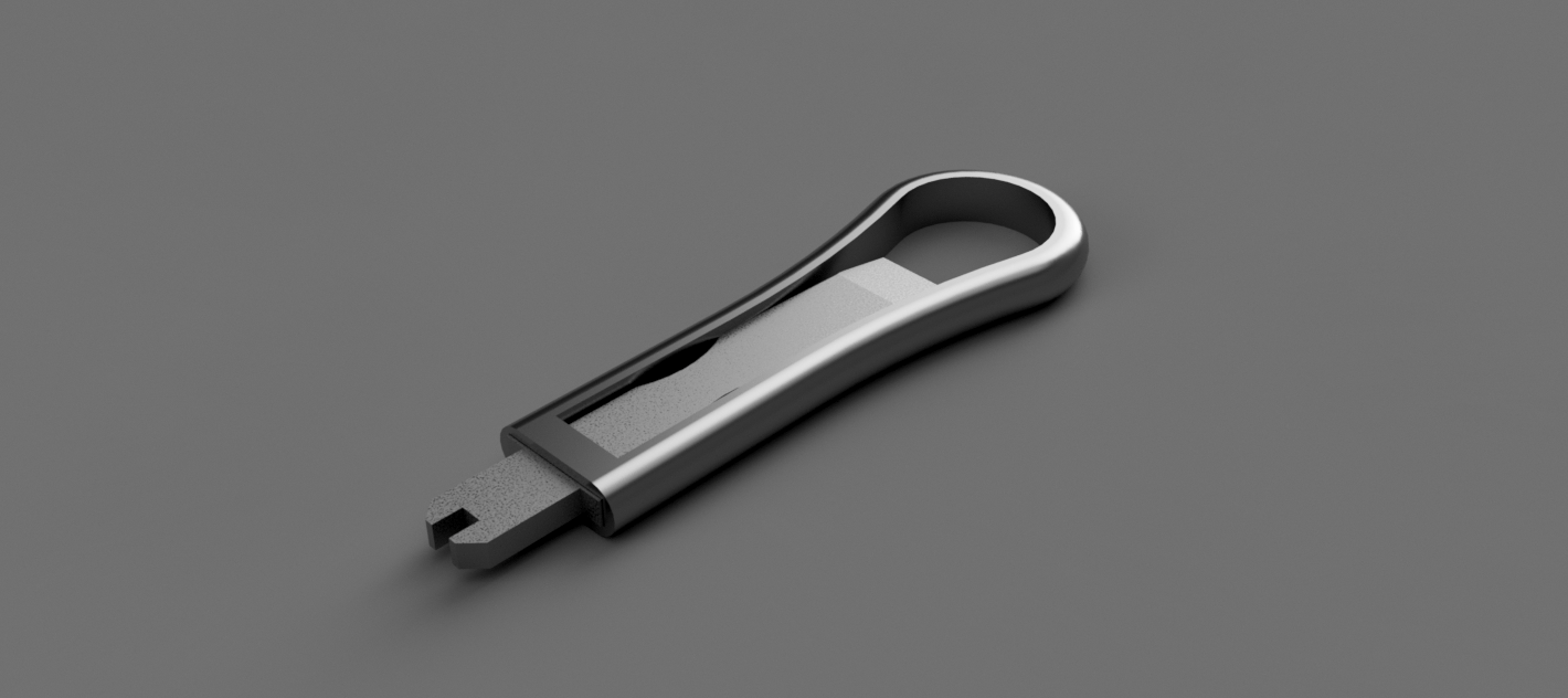 Improvement in Screwdriver, Patent #100,757 - 3D Printed Replica